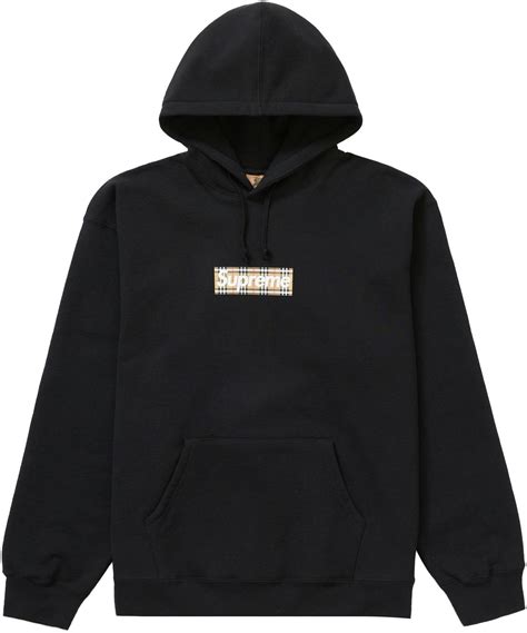 hooded supreme burberry|burberry box logo sweatshirt.